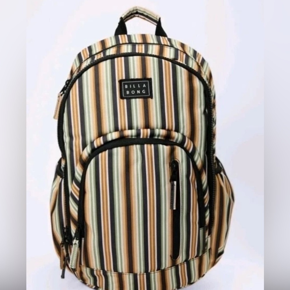 Billabong Tan and Black Striped Backpack